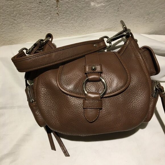 Banana Republic Handbags - New Banana Republic Brown Genuine Leather Hobo Shoulder Bag pockets Retail $138